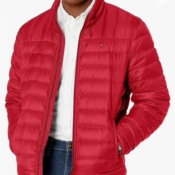 Tommy Hilfiger Red Packable Coat - Picture 7 of 8